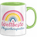 Physiotherapeut Physiotherapie Tasse Geschenk Lustige Geschenkidee Spruch Weltbeste Physiotherapeutin Grün Trendation