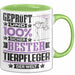 Tierpfleger Geschenk Lustiger Spruch für Tierpfleger Geschenkidee Bester Tierpfleger Der Welt Grün Trendation