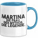 Martina Tasse Martina – Die Frau. Der Mythos. Die Legende. Geschenk Blau Trendation