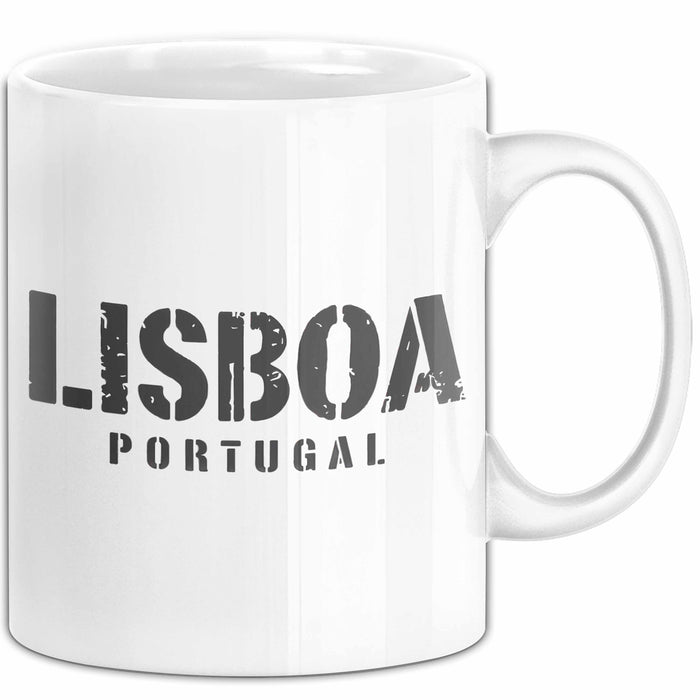 Lissabon Portugal Tasse Geschenk Lustige Geschenkidee Spruch Weiß Trendation