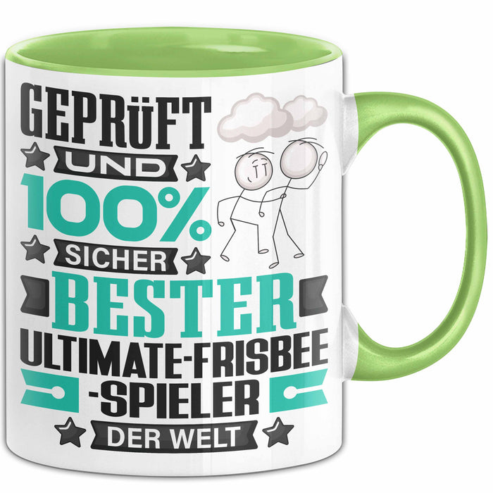 Ultimate-Frisbee-Spieler Geschenk Lustiger Spruch für Ultimate-Frisbee-Spieler Geschenkidee Bester Ultimate-Frisbee-Spieler Der Welt Grün Trendation