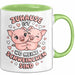 Schweinezüchter Schweine Tier Tasse Becher Geschenk Lustige Geschenkidee Spruch Zuhause Ist Wo Meine Schweinchen Sind Grün Trendation