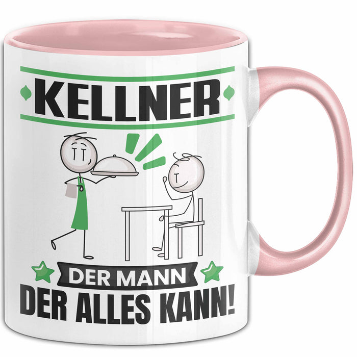 Kellner Tasse Geschenk für Kellner Der Mann Der Alles Kann Geschenkidee zum Geburtstag Rosa Trendation