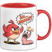 Regenwurm Vogel Tasse Geschenk Lustige Geschenkidee Spruch Ääh Miau Rot Trendation