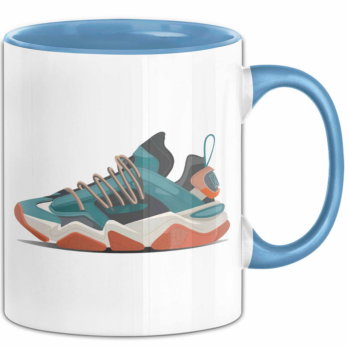 Sneakerhead Tasse Geschenkidee für Schuhsammler Blau Trendation