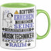 Musiktechniker Geschenk Tasse Lustiger Spruch Erheben Sie Sich Der Musiktechniker Betritt den Raum Grün Trendation