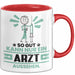 Arzt Geschenk Tasse So Gut Kann Nur Ein Arzt Aussehen Geschenkidee Kaffee-Becher Rot Trendation