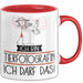 Geschenk für Tierfotografin Tasse Lustige Geschenkidee Geburtstag Ich Bin Tierfotografin Ich Darf Das Rot Trendation