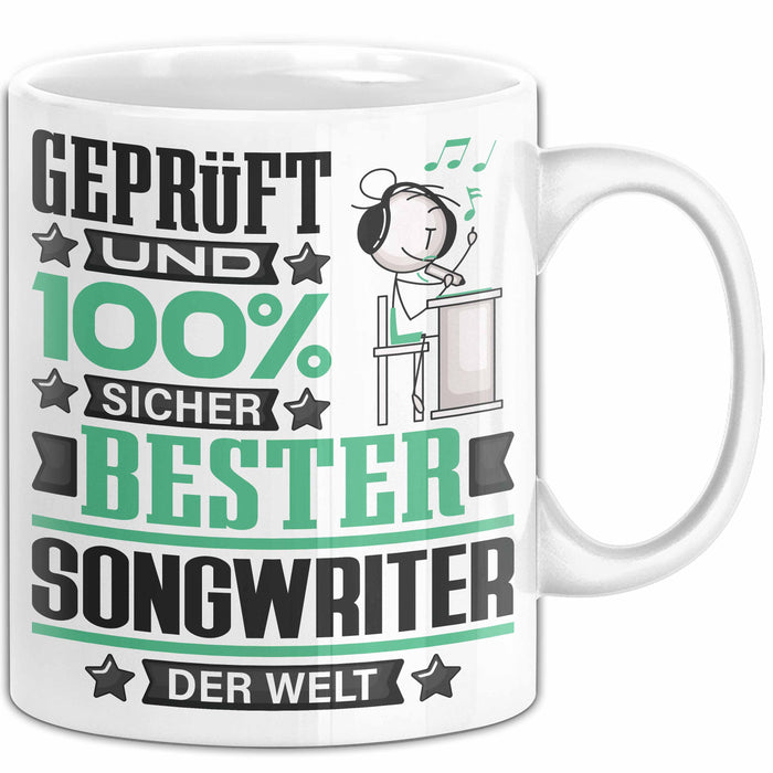 Songwriter Geschenk Lustiger Spruch für Songwriter Geschenkidee Bester Songwriter Der Welt Weiß Trendation