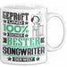 Songwriter Geschenk Lustiger Spruch für Songwriter Geschenkidee Bester Songwriter Der Welt Weiß Trendation