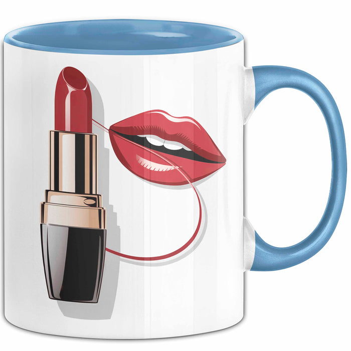 Make up Artist Tasse Geschenkidee für Schminke Kreateur Blau Trendation