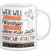 Parkour-Athletin Tasse Geschenk Spruch Wer Will Schon Prinzessin Sein Wenn Man Auch Parkour-Athletin Sein Kann Weiß Trendation