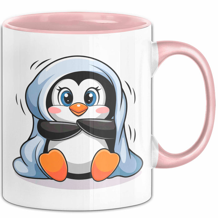 Pinguin Tier Tasse Geschenk Lustige Geschenkidee Spruch Rosa Trendation