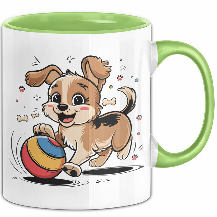 Hunde Liebhaber Tasse Geschenkidee für Hundefreunde Grün Trendation