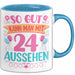 24er Geburtstag Tasse Geschenk Frauen So Gut Kann Man Mit 24 Aussehen Geschenkidee Geburtstag Blau Trendation