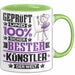 Künstler Geschenk Lustiger Spruch für Künstler Geschenkidee Bester Künstler Der Welt Grün Trendation