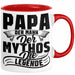 Papa Der Mann Der Mythos Die Legende Tasse Vatertag Spruch Bester Papa Geschenkidee Vater Rot Trendation