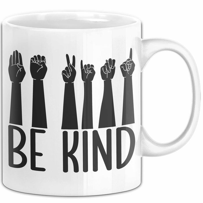 Be Kind Tasse Geschenk Sozialarbeiter Soziale Arbeit Tassen Geschenkidee Weiß Trendation