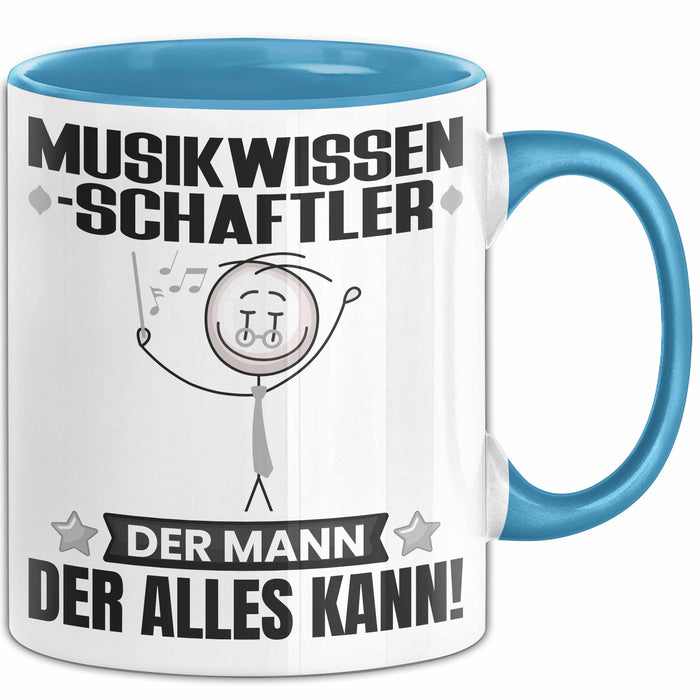 Musikwissenschaftler Tasse Geschenk für Musikwissenschaftler Der Mann Der Alles Kann Geschenkidee zum Geburtstag Blau Trendation