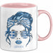 Grieche Tasse Geschenk Greek Woman Frau Becher Kaffee-Becher Rosa Trendation