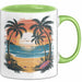 Sommerzeit Tasse Geschenkidee für Sonnenliebhaber Grün Trendation