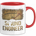 Toningenieur Ingenieurwesen Tasse Geschenk Lustige Geschenkidee Spruch Tontechniker Vu Meter Rot Trendation
