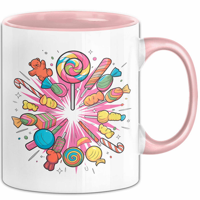 Zucker Süchtiger Tasse Geschenkidee für Naschkatze Rosa Trendation