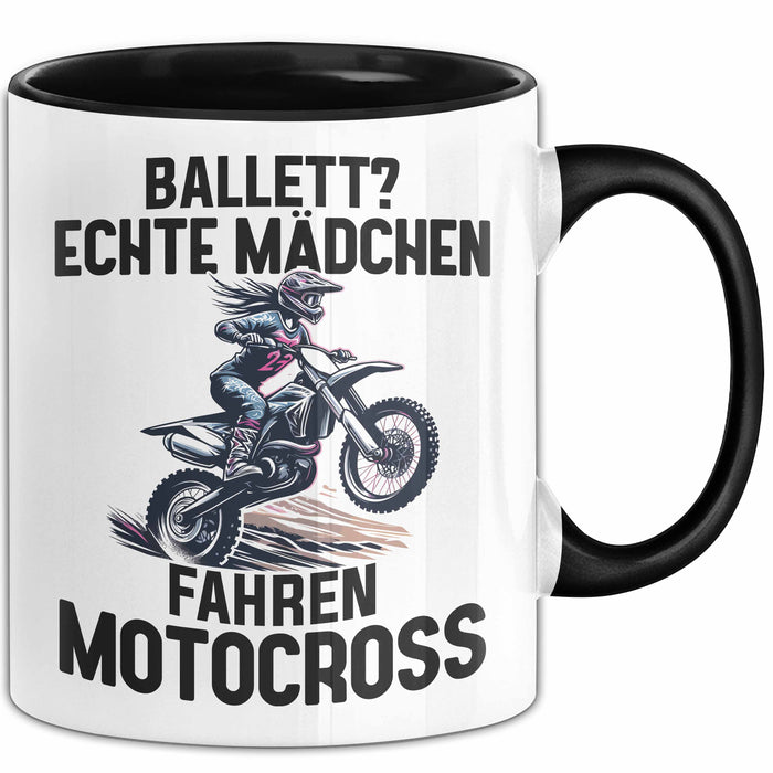 Motorcross Tasse Geschenk Ballett Echte Mädchen Fahren Motocross Trendation