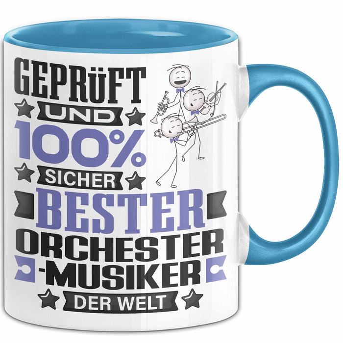 Orchestermusiker Geschenk Lustiger Spruch für Orchestermusiker Geschenkidee Bester Orchestermusiker Der Welt Blau Trendation