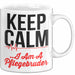 Krankenschwester Pflege Betreuung Tasse Geschenk Lustige Geschenkidee Spruch Keep Calm I Am A Pflegebruder Weiß Trendation