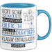 Klassik-Enthusiastin Geschenk Becher Tasse Gott Schuf Alle Menschen Gleich Nur Die Besten Durfeten Klassik-Enthusiastin Werden Geschenkidee Lustig Blau Trendation