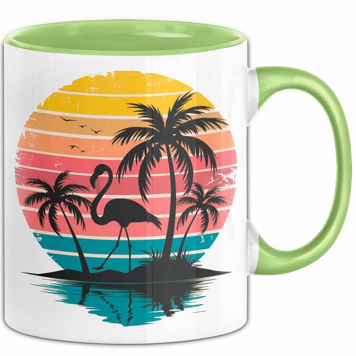 Flamingo Tier Tasse Geschenk Lustige Geschenkidee Spruch Grün Trendation