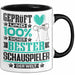 Schauspieler Geschenk Lustiger Spruch für Schauspieler Geschenkidee Bester Schauspieler Der Welt Schwarz Trendation
