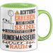 Hundemasseur Geschenk Tasse Lustiger Spruch Erheben Sie Sich Der Hundemasseur Betritt den Raum Grün Trendation