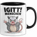 Sarkastischer Sarkasmus Introvertierter Tasse Geschenk Lustige Geschenkidee Spruch Igitt Menschen Trendation
