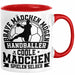 Mädchen Handball-Spielerin Tasse Geschenk Spruch Echte Mädchen Spielen Handball Geschenkidee Frauen Brave Mädchen Mögen Handballer Rot Trendation