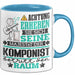 Komponist Geschenk Tasse Lustiger Spruch Erheben Sie Sich Der Komponist Betritt den Raum Blau Trendation