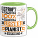Pianist Geschenk Lustiger Spruch für Pianist Geschenkidee Bester Pianist Der Welt Grün Trendation