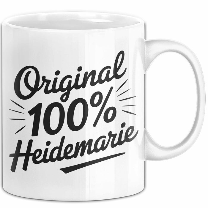 Heidemarie Tasse Geschenk Original 100% Heidemarie Geschenkidee Geburtstag Weiß Trendation