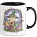 Frosch Tier Spielt Banjo Tasse Geschenk Lustige Geschenkidee Spruch Schwarz Trendation