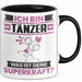 Tänzer Tasse Geschenk für Tänzer Geburtstag Lustiger Spruch Kaffee-Becher Was Ist Deine Superkraft Schwarz Trendation