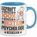Psychologe Geschenk Lustiger Spruch für Psychologe Geschenkidee Bester Psychologe Der Welt Blau Trendation