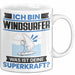 Windsurfer Tasse Geschenk für Windsurfer Geburtstag Lustiger Spruch Kaffee-Becher Was Ist Deine Superkraft Weiß Trendation