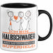 Halbschwager Geschenk Tasse Ich Bin Halbschwager Aber Sag Doch Einfach Superheld Lustige Geschenkdiee für Halbschwager Kaffee-Becher Schwarz Trendation