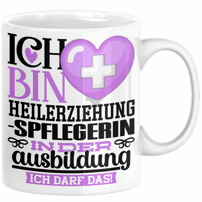 Heilerziehungspflegerin Ausbildung Start Geschenk Tasse Ich Bin Heilerziehungspflegerin In Der Ausbildung Ich Darf Das Kaffee-Becher Geschenkidee Weiß Trendation