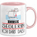 Geschenk für Seglerin Tasse Lustige Geschenkidee Geburtstag Ich Bin Seglerin Ich Darf Das Rosa Trendation