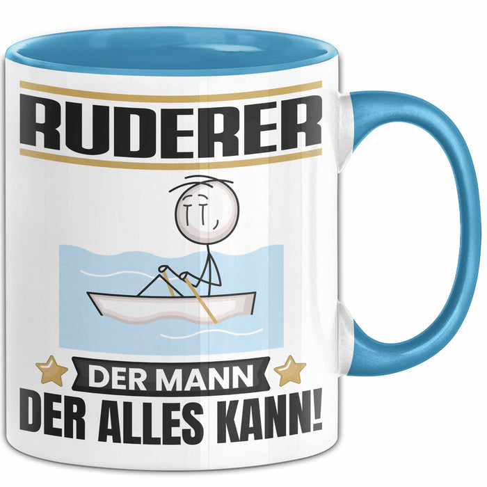 Ruderer Tasse Geschenk für Ruderer Der Mann Der Alles Kann Geschenkidee zum Geburtstag Blau Trendation