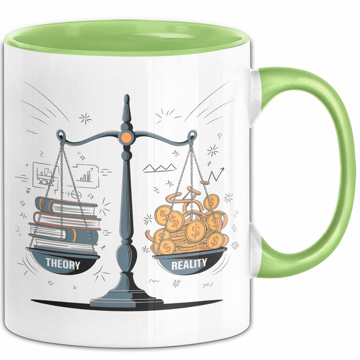 Wirtschaftsstudent Tasse Geschenk Lustige Geschenkidee Spruch Für Theorie Diskutierer Grün Trendation