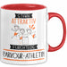 Parkour-Athletin Tasse Geschenk Becher Stark Attraktiv Furchtlos Parkour-Athletin Lustige Geschenkidee Rot Trendation