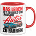 Auto Fahrer Tasse Becher Geschenk Lustige Geschenkidee Spruch Das Leben Ist Zu Kurz Um Langsame Autos Zu Fahren Rot Trendation